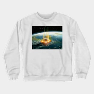 Artwork of the Chicxulub asteroid impact (E402/0049) Crewneck Sweatshirt